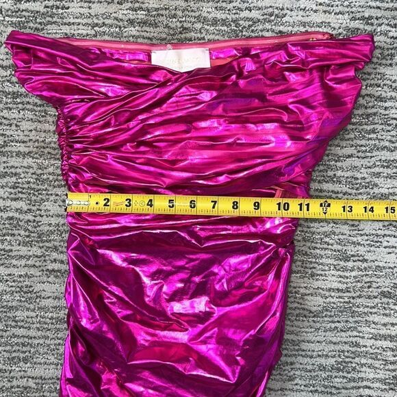 REVOLVE Metallic Pink Midi Dress - Picture 11 of 16